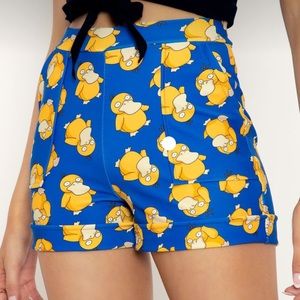 Blackmilk Pokemon Psyduck Cuffed Shorts